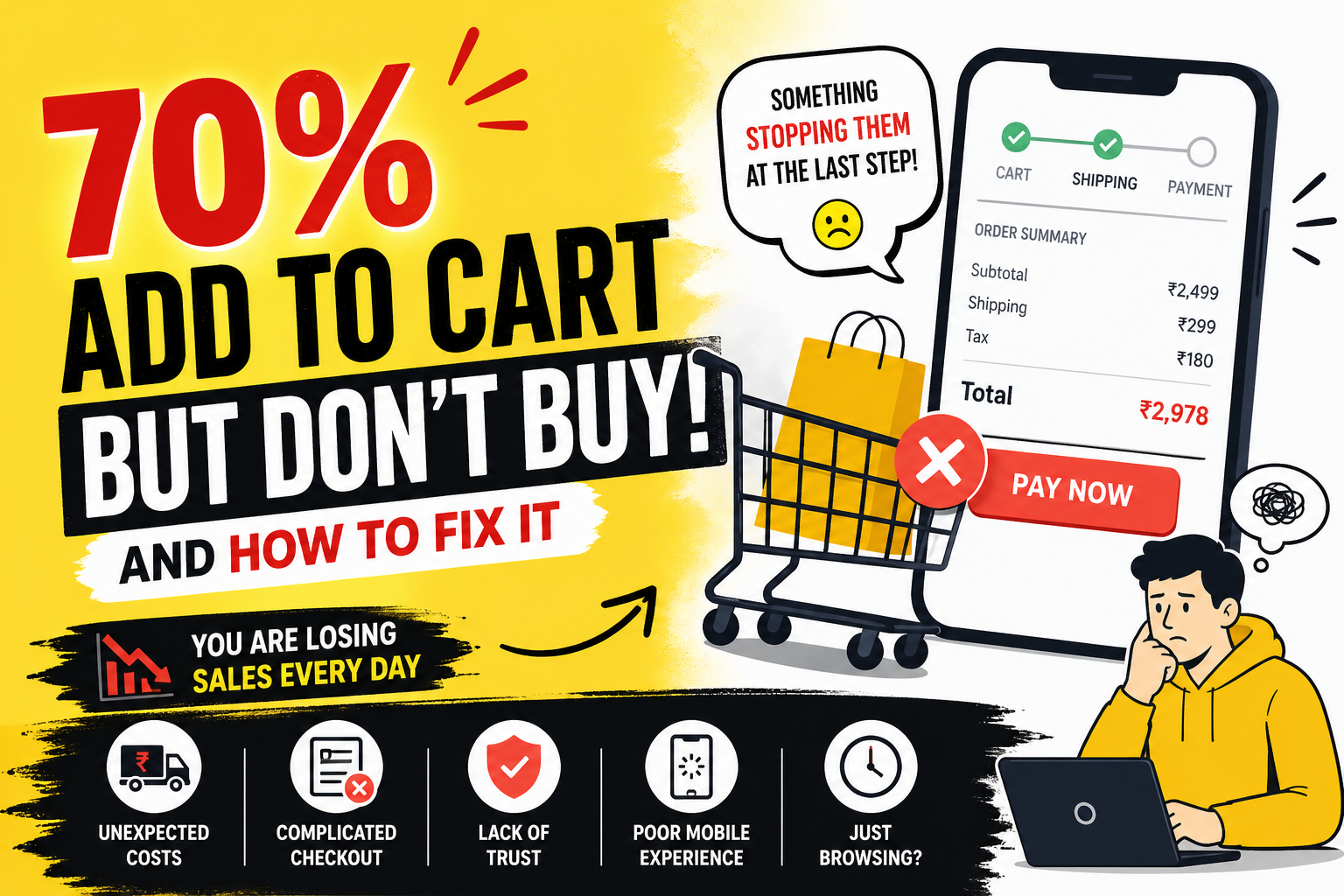 70% Users Add to Cart But Don’t Buy — Here’s Where You’re Losing Sales